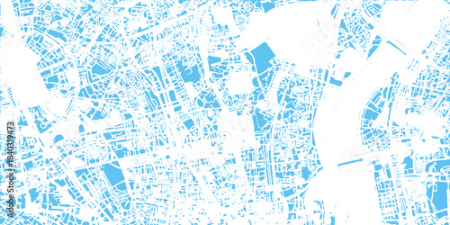 abstract blue background with splashes and various curved lines, Modern geographical concept blue world map design with abstract geography concept abstract lines showing various areas.