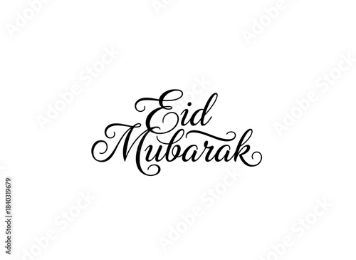 Elegant Eid Mubarak Calligraphy Design for Islamic Celebration