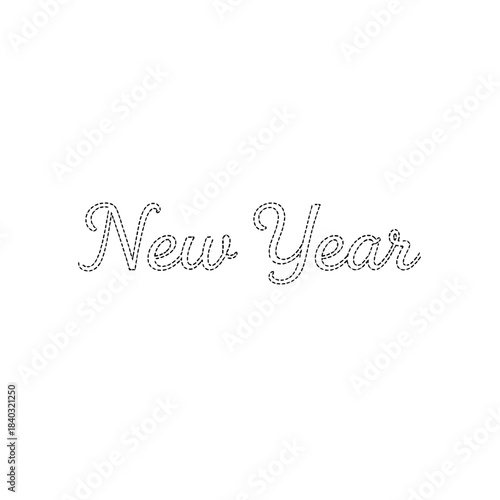 Elegant New Year Text Design for Festive Celebrations