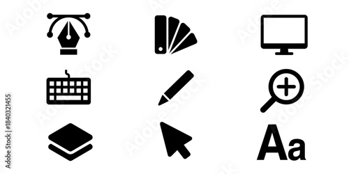 Graphic Design icon. Graphic Designing vector symbol