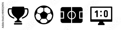 Soccer icon. Football icon set
