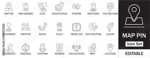 Map_Pin_Location_Navigation_line_Icon_Set