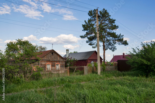View of a village in central Russia
