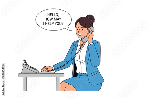 Customer Service Representative on Phone Call