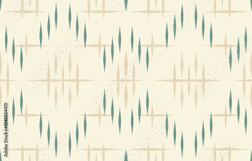 Ethnic abstract ikat art. Aztec ornament print. geometric ethnic pattern seamless  color oriental.  Design for background ,curtain, carpet, wallpaper, clothing, wrapping, Batik, vector illustration.