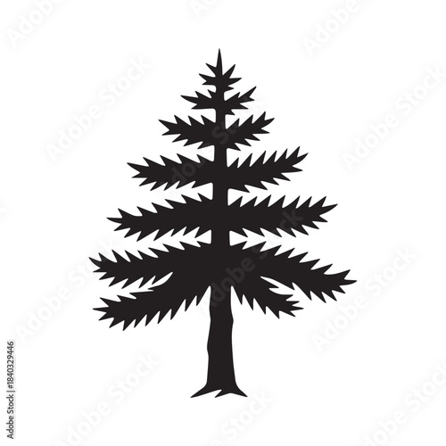 Black Palm Tree Silhouette Icon Perfect for Tropical Beach Design.