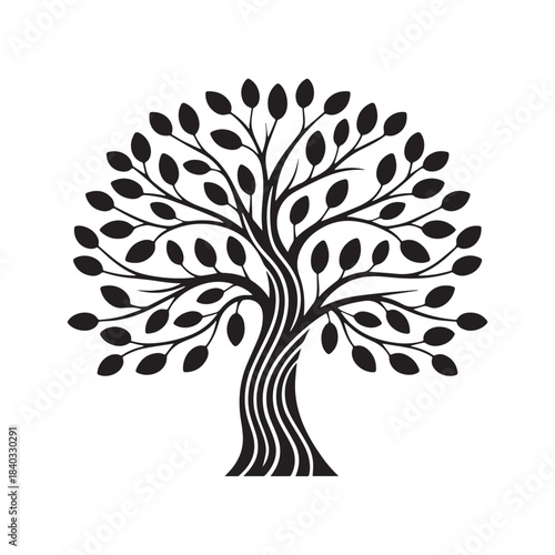Black Tree of Life Nature, Growth, Rootedness, Ecology, Environment, and Organic Design.