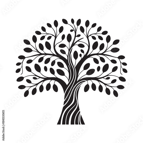 Black Tree of Life Nature, Growth, Rootedness, Ecology, Environment, and Organic Design.