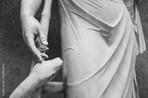 Details from a statue of Aesculap