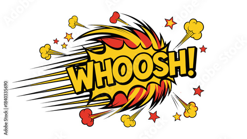Whoosh Comic Burst Vector Art Illustration Graphic Design element