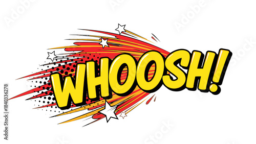 Whoosh Sound Effect Comic Book Style Expression Speed Graphic