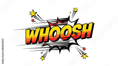 Comic Style Sound Effect Vector Graphic Illustration on White Background