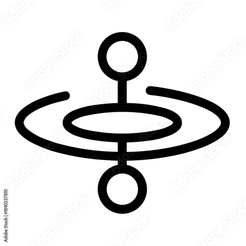 Minimalist gravity falling object vector icon