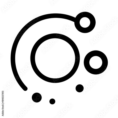 Minimalist gravity falling object vector icon