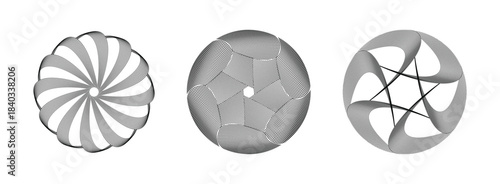 Design spiral dot backdrop with dynamic circular motion, a modern and trendy vector illustration ideal for frames, round logos, signs, symbols.