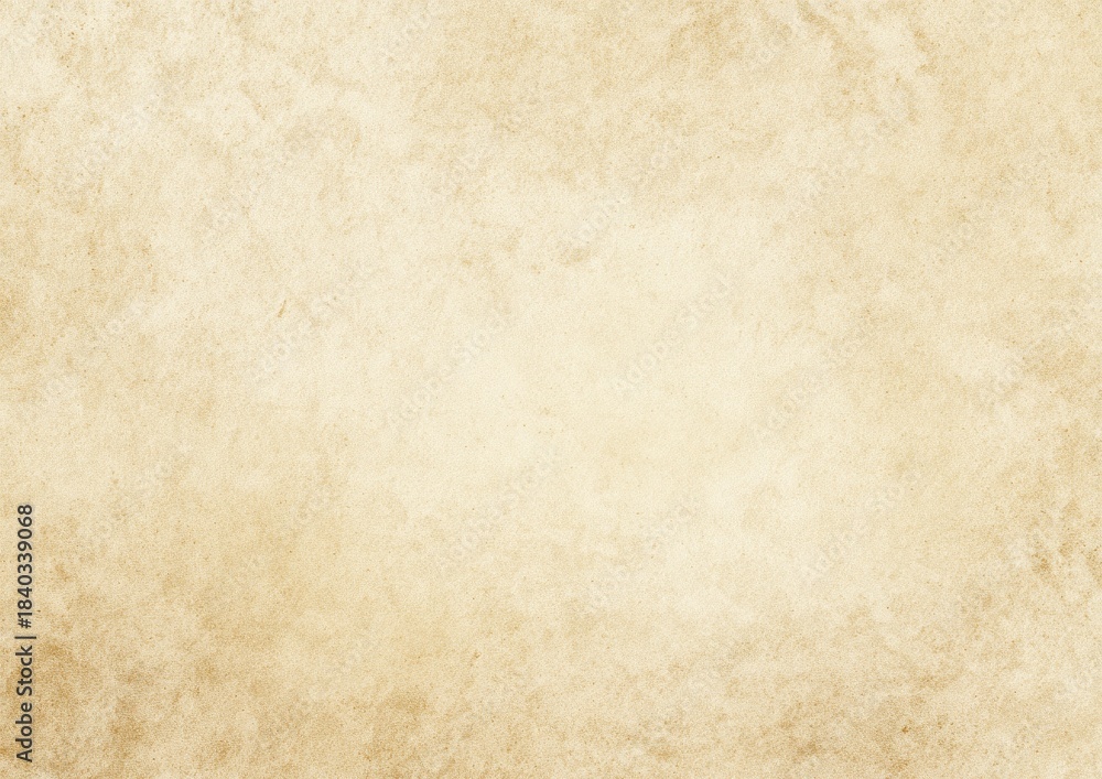 Fototapeta premium Faded tan paper texture with soft, mottled, slightly uneven lighting