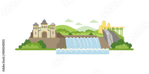 Scenic Kote Abbe Falls in Coorg, Karnataka, India.