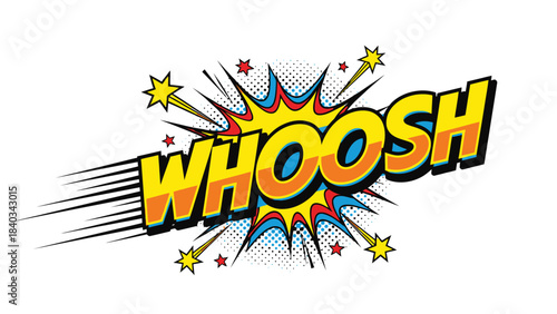 Dynamic Comic Book Effect Whoosh Sound Graphic Element