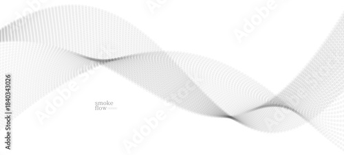 Abstract vector smoke background, wave of flowing circles particles, light grey abstract illustration, smooth and soft design, relaxing image.