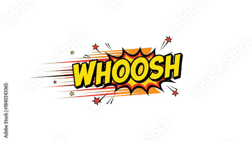 Whoosh Comic Explosion Fast Motion Sound Effect Vector Graphic