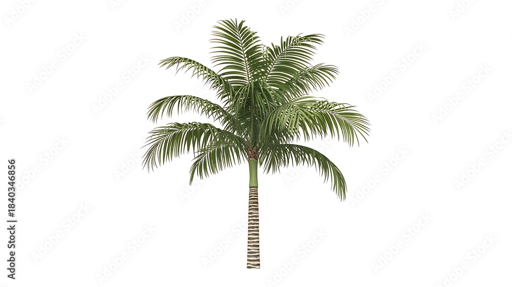 Obraz premium Isolated palm tree on white background