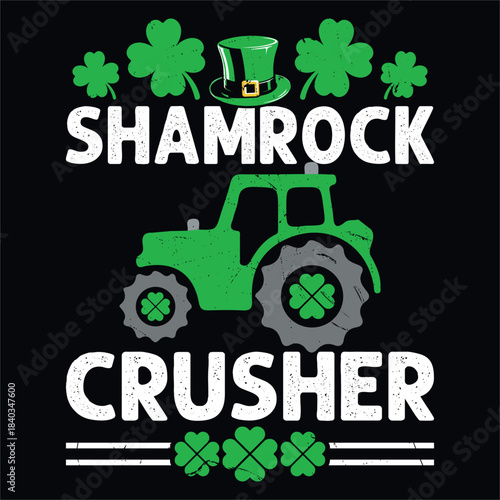 Lucky Trucker St. Patrick’s Day Shamrock T-shirt Design