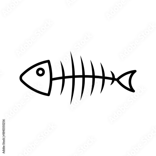 fish bone icon graphic icon vector