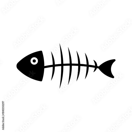 fish bone icon graphic icon vector