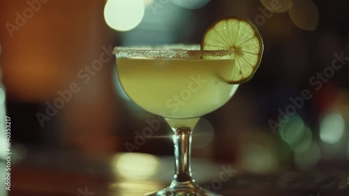Video A close-up view of a drink in a glass on a table, perfect for use in food and beverage advertising or lifestyle