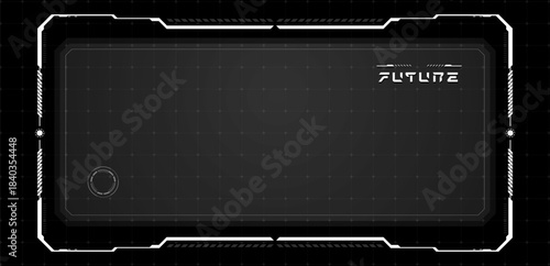 HUD frames white grey user interface elements 