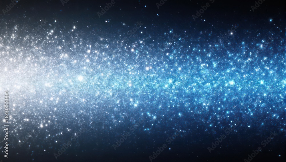 Obraz premium Abstract blue and white glitter background with sparkling lights.