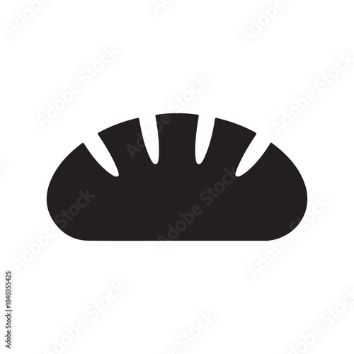  Art of Baking: A silhouette of a loaf of bread, elegantly designed with a minimalist aesthetic, embodies the art of baking with clean lines and a simple, classic form.