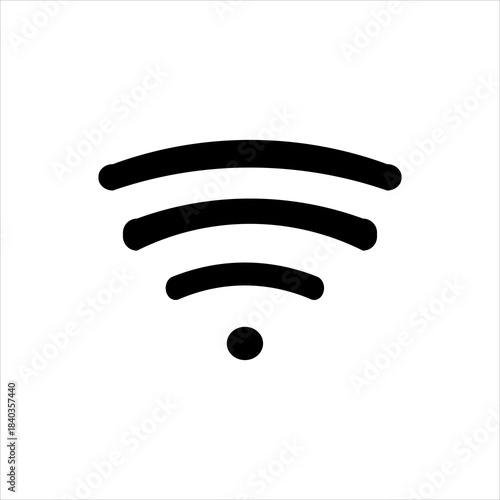 Simple Icon of Wifi with black colour