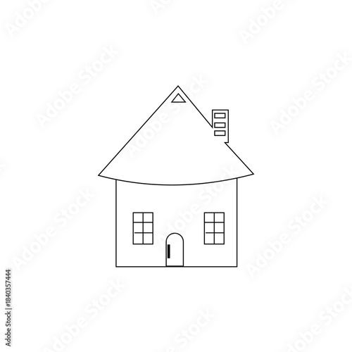 Simple Icon of Lovely House
