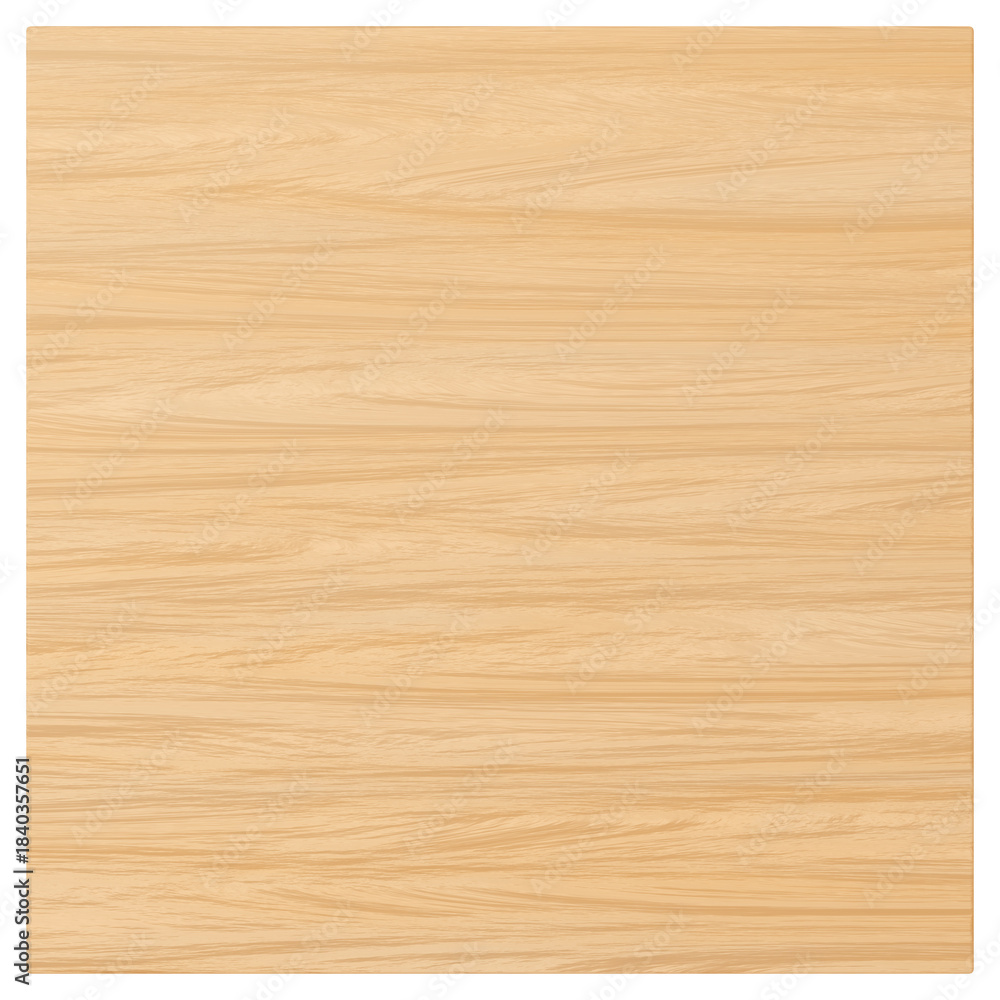 Naklejka premium 3D素材_木製プレート_四角_黄色