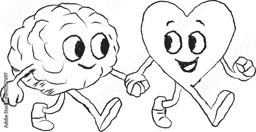 Mind and emotion together vector