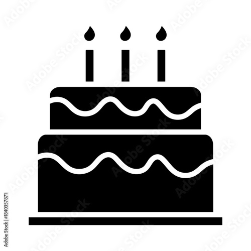 Wedding cake icon. Editable stroke line icons vector illustration, eps10