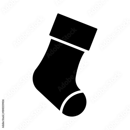Single Christmas sock icon, holiday and gifts, Christmas sock vector icon set, vector graphics, editable stroke line sign, eps 10.