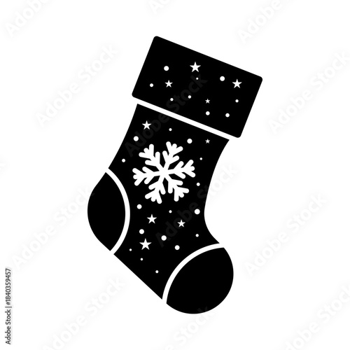 Single Christmas sock icon, holiday and gifts, Christmas sock vector icon set, vector graphics, editable stroke line sign, eps 10.
