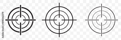 Aim icon symbol pictogram set