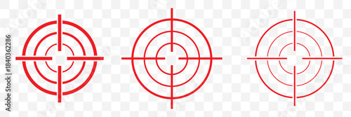 Aim icon symbol pictogram set