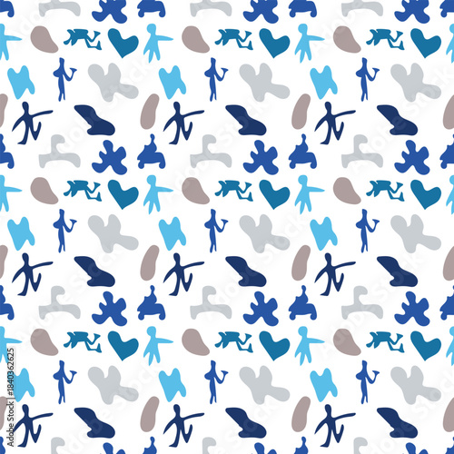seamless background with abstract forms.
