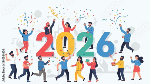 New Year 2026 illustration 