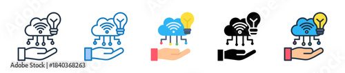 Iot Solution multiple style icons set design vector illustration. 