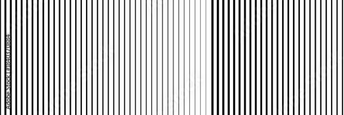 Thin line halftone gradient texture. Fading vertical stripe gradation background. Repeating wide pattern backdrop. Black parallel lines wallpaper for overlay. modern