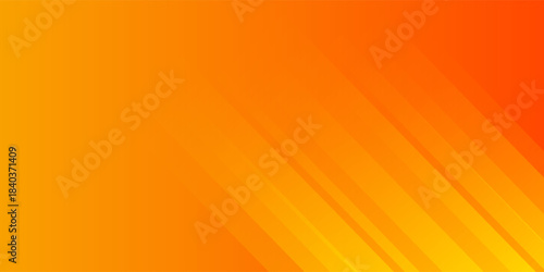 Abstract yellow and orange warm tone background with simply curve lines lighting element vector for presentation design