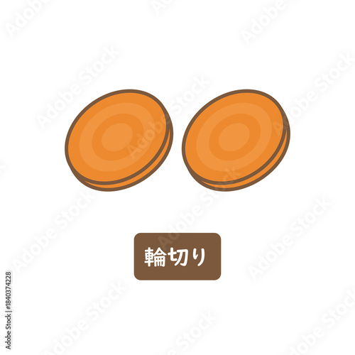にんじん　輪切り