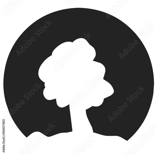 silhouette of a tree