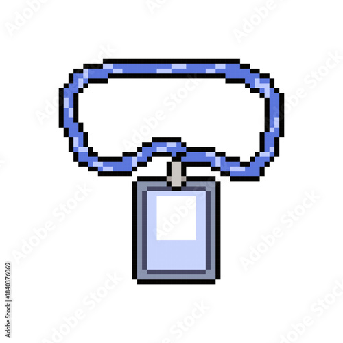 lanyard pass card pixel art