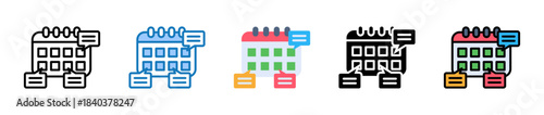 Daily Plan multiple style icons set design vector illustration. 